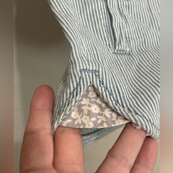 Wax Jeans  Blue and White striped ROMPER - Picture 4 of 5